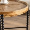 Gexpusm Wood Coffee Table; Natural Wood Coffee Table; Solid Wood Center Large Coffee Table for Living Room