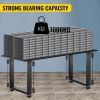 VEVOR Set of 2 Steel Table Legs, 28''Height 24''Wide Dining Table Legs, Heavy Duty 3.1" Width Box Section Square Table Legs