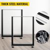 VEVOR Set of 2 Steel Table Legs, 28''Height 24''Wide Dining Table Legs, Heavy Duty 3.1" Width Box Section Square Table Legs