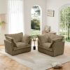 Set of 2 Slipcovered Armchairs,Deep Seat Accent Chair Set for Living Room, Reading Room, Bedroom and Working Spaces
