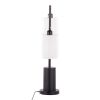 Cannes Contemporary Table Lamp in Black Metal with White Shades by