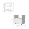 Milford 2 Piece Bedroom Set, Nightstand + Dresser, White