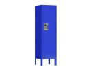 1 Door Tall Single Metal Locker-Retro Style Storage Cabinet--Industrial Furniture--For Living Room/Bedroom/Storage Room/Gym/School--Blue