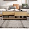 Home Coffee Table with 2 Drawers and 2 Storage Shelf