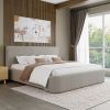 HARROD-78" PLATFORM BED-MUSHROOM