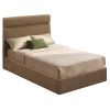 ANIZA-54" PLATFORM BED w/DRAWER-BROWN