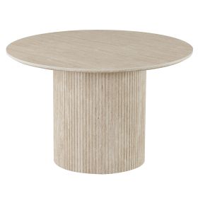 THALIA-47" ROUND DINING TABLE-IVORY