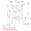 HOLT-26" COUNTER STOOL-FABRIC CHARCOAL