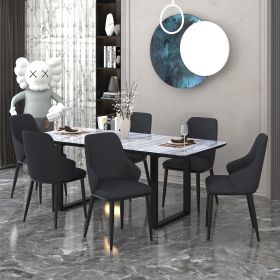 GAVIN_KASH BLK-7PC DINING SET