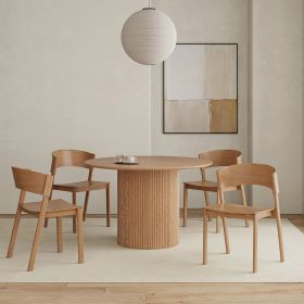 TOVAS RND NAT_ELIAS NAT-5PC DINING SET