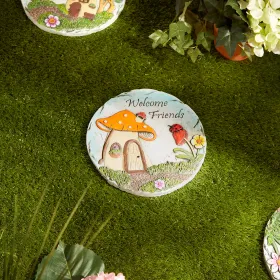 Welcome Friends Garden Stepping Stone Outdoor Decorative Pathway Stone