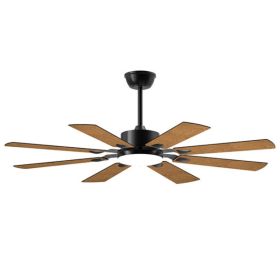 52 Inch Ceiling Fan With Lights And Remote Control, 8 Plywood Blades, 6-Speed Noiseless Reversible DC Motor, 3CCT, Windmill Ceiling Fan For Kitchen Be