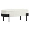 ODELL-STORAGE BENCH-IVORY