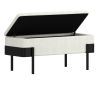 ODELL-STORAGE BENCH-IVORY
