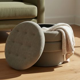 KEPLER-ROUND STORAGE OTTOMAN-MOSS
