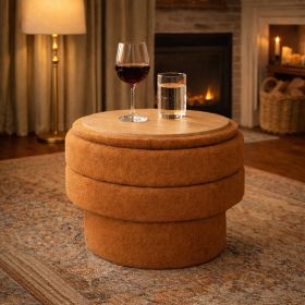 KEPLER-ROUND STORAGE OTTOMAN-RUST