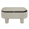 SEZRON-STORAGE OTTOMAN BENCH-WARM GREY