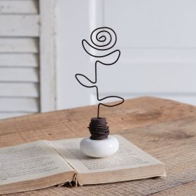 Vintage Doorknob Photo Holder - Rose - Box of 2