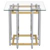 FLORINA-ACCENT TABLE-SILVER/GOLD