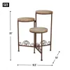 Vintage Inspired Rustic Triple Plant Stand for Indoor and Outdoor Decor
