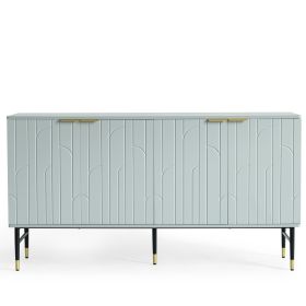 Sideboard Buffet Cabinet, Modern Accent Cabinet With 4 Door, Entryway Cabinet With Storage For Living Room, Dinning Room,Gray