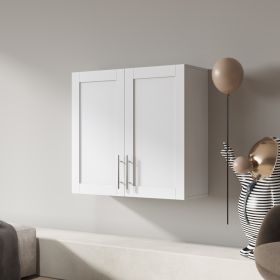 Wall Mounted Storage Cabinet Stackable Wooden Side Cabinet