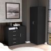 Bidrell Two Piece Bedroom Set, London Armoire + Rioja Four Drawer Dresser, Black