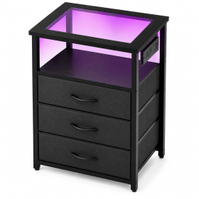 nightstand-end-table-with-charging-station-black-3drawer-side-table-with-rgb-led-light-glass-top-bedside-table-fabric-drawers