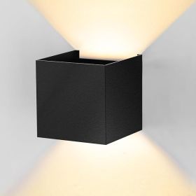 Modern LED Wall Sconce, 3000K Warm White Up & Down Wall Light for Bedroom, Wall Lamp with Adjustable Angle, Black Minimalist Design for any Room.