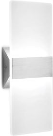 Changm Modern LED Acrylic Wall Sconce 12w Cool White 6000k up Down Lamp for Bedroom Orridor Stairs Bathroom Indoor Lighting Fixtu