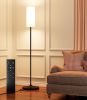 Dimmable Floor Standing Tall Lamp, 12W Led Bulb with Lampshade, Foot Switch, Remote Custom Color Temperature Pole for Bedroom, Office