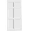 CRAZY ELF 36" x 80" Six Panel Real Primed Door Slab, DIY Panel Door, Modern Interior Barn Door, Water-proof, Anti-deformation