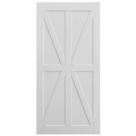 CRAZY ELF 36" x 80" Star Style Real Primed Door Slab, DIY Panel Door, Modern Interior Barn Door, Moisture-proof, Anti-deformation