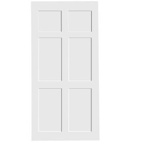 CRAZY ELF 32" x 80" Six Panel Real Primed Door Slab, DIY Panel Door, Modern Interior Barn Door, Water-proof, Anti-deformation