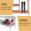 4 Tiers Multifunction Bamboo Storage Shoe Rack for Entryway Hallway