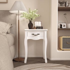 Wooden Nightstand with a Drawer,Storage End Table for Bedroom,Bathroom,Livingroom