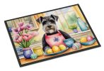 NEW Decorating Easter Schnauzer Front Door Mat Indoor Outdoor Rugs for Entryway, Non Slip Washable Low Pile, 18H X 27W