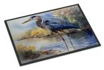 Blue Heron Front Door Mat Indoor Outdoor Rugs for Entryway, Non Slip Washable Low Pile, 24H X 36W