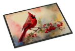 Cardinal Front Door Mat Indoor Outdoor Rugs for Entryway, Non Slip Washable Low Pile, 24H X 36W
