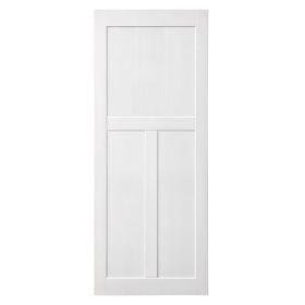 CRAZY ELF 28" x 84" "T" Style Real Primed Door Slab, DIY Panel Door, Modern Interior Barn Door, Water-proof, Anti-deformation