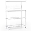 4-Tier Bakers Rack on Wheels with Adjustable Shelves