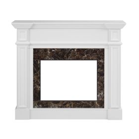 Only Mantel (NOT INCLUDED 23" FIREPLACE)--White, 45.6"W*11.8"D*40"H