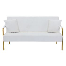 Modern Velvet Loveseat Sofa For Living Room