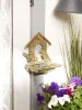 Wall Mounted Cast Iron Bird Feeder Durable Outdoor Bird Feeding Station