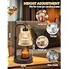 Candle warmer lamp with adjustable timer, adjustable height, housewarming gifts, home room decoration