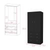Armoire Ramey, Bedroom, Black
