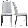 Dining Chairs Set of 4, Comfortable Upholstered Seat with Metal Legs, Curved Backrest Kitchen Chair for Living, Bedroom, Restaurant, Easy Assemble