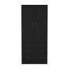 Armoire Ramey, Bedroom, Black