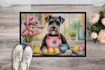 NEW Decorating Easter Schnauzer Front Door Mat Indoor Outdoor Rugs for Entryway, Non Slip Washable Low Pile, 18H X 27W
