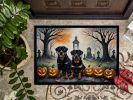 NEW Rottweiler Spooky Halloween Front Door Mat Indoor Outdoor Rugs for Entryway, Non Slip Washable Low Pile, 18H X 27W